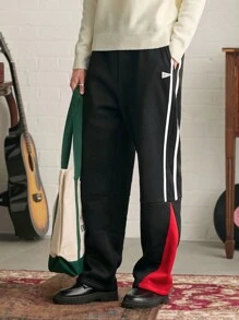 Manfinity VCAY Men's Loose Straight Knit Sweatpants - Multicolor - View 3