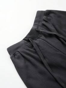 LUVLETTE 秋冬加大华夫格子舒适棉质经典基本款家居服裤子带口袋内衣裤外套睡裤秋季睡衣