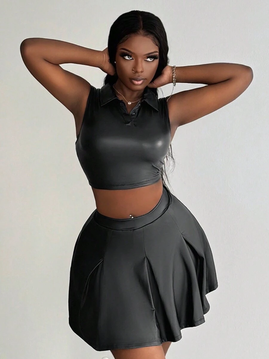 Slaydiva Women Two-piece Outfits - Hitam - View 1