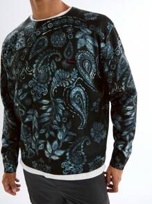 Manfinity VCAY Suéter de punto casual de corte holgado con diseño de punto, para otoño e invierno - Negro - Ver 1