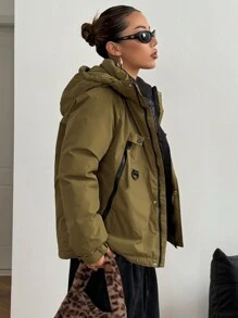 StreetHx Ropa de mujer: Chaqueta y abrigo acolchado grueso y cálido para exteriores para el invierno