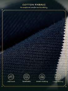 GLOWMODE X HARRY POTTER Bộ 3 đôi tất cổ cao cotton mềm mại co giãn có gân jacquard thêu hàng ngày thường ngày - Màu xanh hải quân - Xem 3