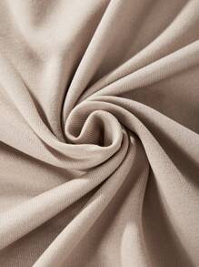 Tween Girls Hooded Sweatshirt With Cute Heart & Doodle Print - Khaki - View 4