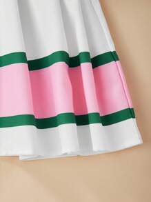 SHEIN Explorewe 2pcs Tween Girl Casual Fashion Collared Sweatshirt And Mini Skirt Set