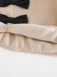 Cozy Pixies 适合年轻女孩的 3D 蝴蝶结圆领落肩套头衫 - 彩色 - 查看 9