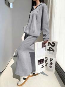 EastFlair Jupe thermique décontractée à queue de poisson pour femmes en hiver - Gris - Voir 6