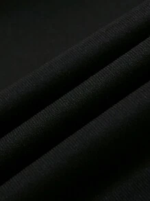 Manfinity Roghcode Calça de Moletom Casual Masculina com Cordão na Cintura e Estampa de Letras - Preto - Visão 6