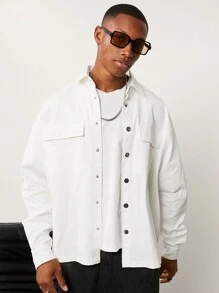 Forever 21 Boxy Oversized Long Sleeve Shirt In White - White - View 2