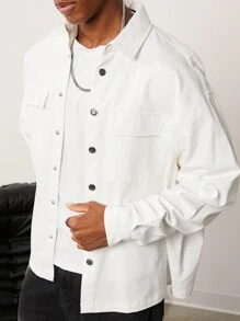 Forever 21 Boxy Oversized Long Sleeve Shirt In White - White - View 3