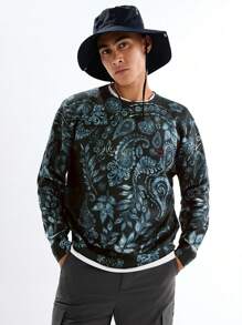 Manfinity VCAY Suéter de punto casual de corte holgado con diseño de punto, para otoño e invierno - Negro - Ver 3