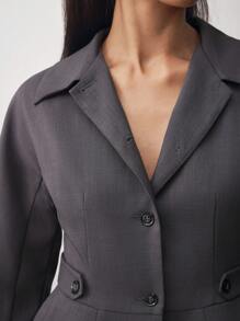 BizChic Women Vintage Elegant Waisted Business Suit Jacket Fall Women Outfits