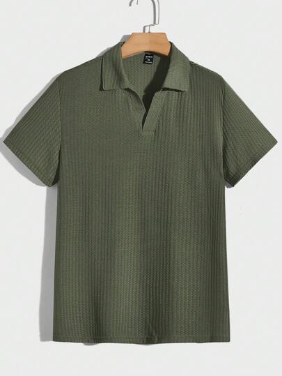 Manfinity Mode 纯色休闲夏季短袖 Polo 衫