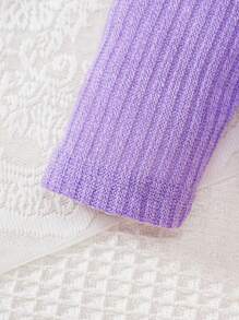 SHEIN Playful Pals 2pcs Baby Girl Floral Print Long Sleeve Tops Set Chic Outfits For Autumn/Winter - Multicolor - View 6