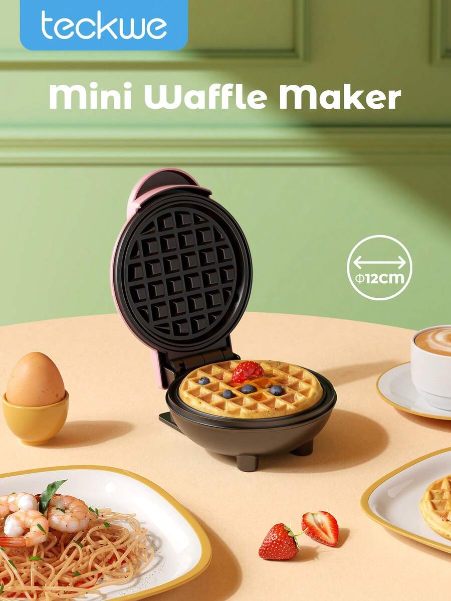 Teckwe Waffle Maker,Waffle Mold 350Watt 4Inch For Individual Waffles
