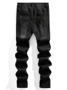 Manfinity LEGND Jeans negros elásticos y ajustados de talla grande para hombre
