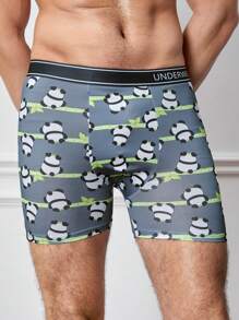 3pcs/Set Men's Simple Letter Print Elastic Waistband Boxer Briefs - Multicolor - View 10