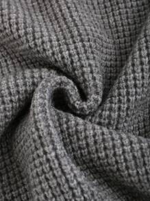 SHEIN Unity Women's Crew Neck Bow Decor Long Sleeve Sweater Y2K, Knit Pullover Fall Winter - Grey - View 3
