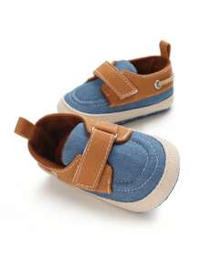 婴儿男童舒适柔软休闲鞋，0-1岁，运动鞋，春秋季 - 藍色 - 查看 4