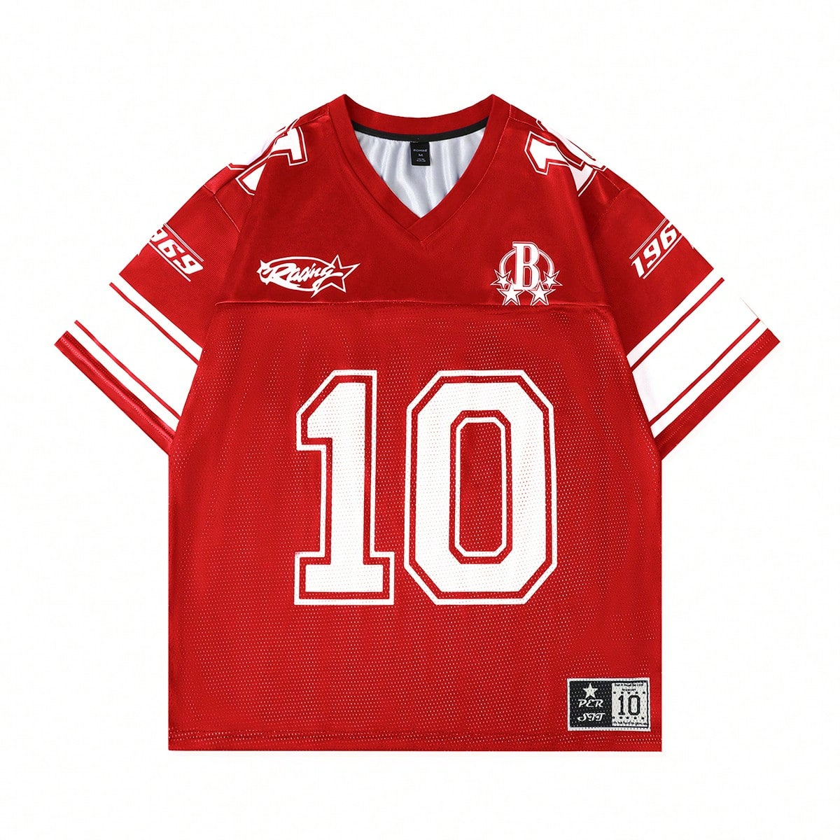 Camiseta de baloncesto para hombre de manga corta con estilo de jersey de fútbol, camiseta deportiva de malla con empalmes, para el verano