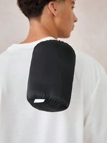 Manfinity VCAY Chaleco casual ajustado de hombre, acolchado, tejido, adecuado para el invierno, color negro - Negro - Ver 2