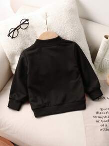 Chaqueta informal de contraste de color con estampado de araña para bebé niño, otoño