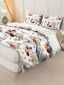 3pcs/Set Halloween Pumpkin Polyester Digital Print Duvet Cover Set