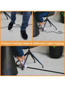 3mX2cm Floor Cable Cover PVC Cord Protector Self-Adhesive Power Cable Protector Extension Electric Wire Duct Slot Cable Manage