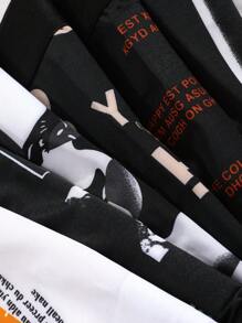 6 件装 男士休闲字母印花三角裤