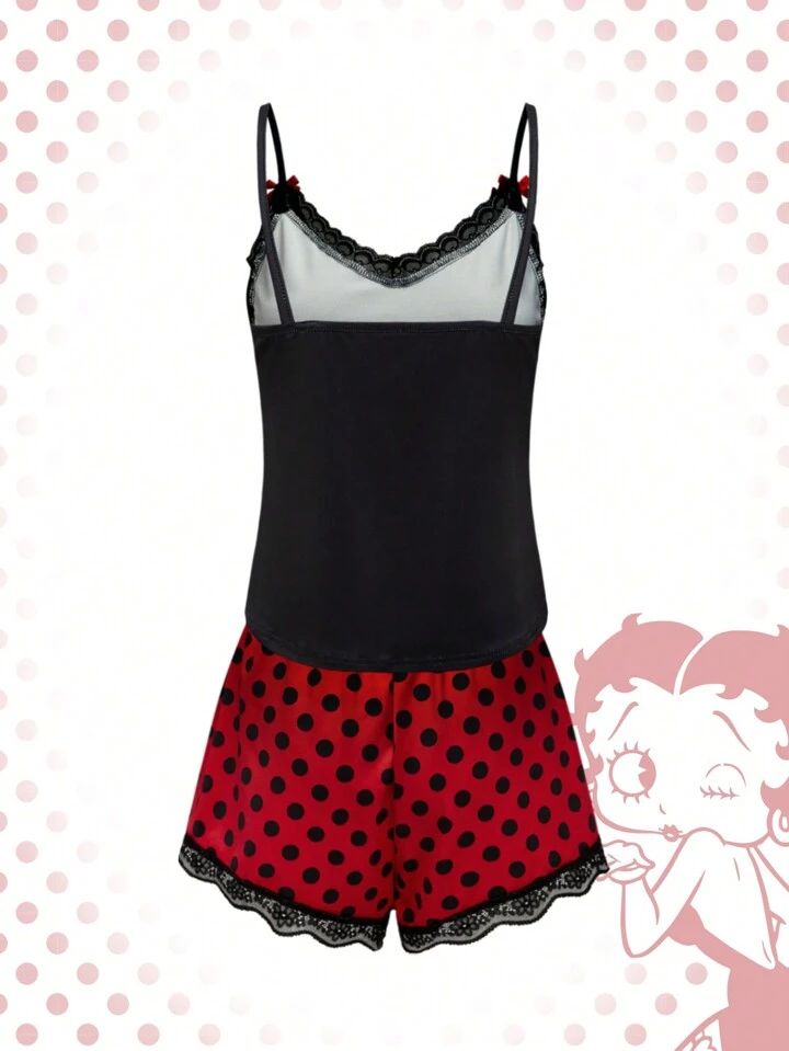 Our Betty Boop | ROMWE Women's Cartoon Character & Letter Print