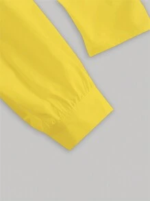 SHEIN MOD Women's Solid Color Puffy Sleeve Casual Blouse, Spring & Summer - Yellow - View 5