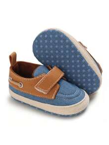 婴儿男童舒适柔软休闲鞋，0-1岁，运动鞋，春秋季 - 藍色 - 查看 5