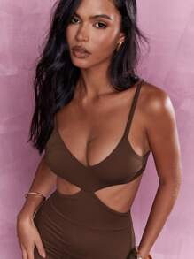 MISSGUIDED Cut Out Detail Cami Bodycon Maxi Dress Cute Sundress