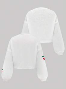 Lunelith SHEIN Lunessa Cárdigan de punto informal y versátil con estampado de cerezas