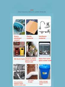 1pc Waterproof Sealing Tape For Leak Repair, Bucket Leak Repair, Pipe Leak Repair, Outdoor Garden Leaky Hose, Pipe Bonding, Sealing, Insulation Tape Repair - Black - View 10