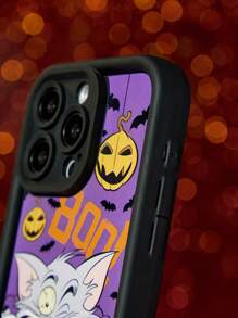 TOM & JERRY X SHEIN Vỏ điện thoại di động in hoạt hình Halloween - Nhiều màu - Xem 6