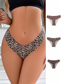 3 piezas/paquete Bragas sin costuras de tiro bajo para mujer - Multicolor - Ver 1