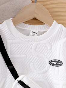 女孩长袖圆领运动衫 - 白色 - 查看 5