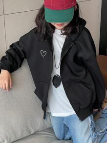 DAZY Girls (Big Tween Girl) Hooded Sweatshirt Sweatshirt For Fall - Black - View 1