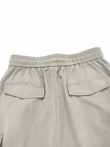 Manfinity Hypemode Loose-Fit Men's Flap Pocket Side Drawstring Waist Cargo Pants