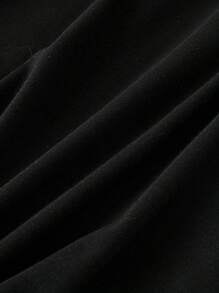 SHEIN LUNE Áo hai dây nữ in hình gấu trúc ngộ nghĩnh, thích hợp mặc mùa hè. - màu đen - Xem 3