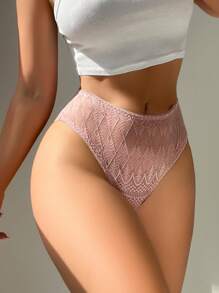 Pantie de lencería de unicolor sexy de encaje para mujeres