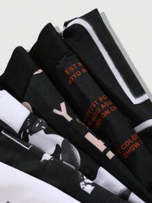 6 件装 男士休闲字母印花三角裤