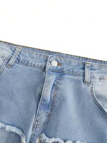 Manfinity LEGND Quần Jeans Ôm Vừa Vặn Thường Ngày Màu Xanh Nhạt Cỡ Lớn Cho Nam - Rửa nhẹ - Xem 5