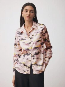 BizChic 女士印花纽扣长袖衬衫