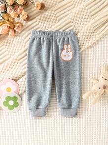 3pcs Baby Girl Cute Rabbit Print Casual Pants, Autumn And Spring Outdoor Wear - Multicolor - View 6