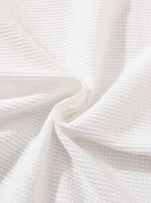 2 peças/conjunto Pijama com estampa de letras confortável para meninas com Top de manga curta de cor contrastante e calça larga