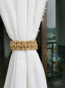 SHEIN 1 pieza/2 piezas Sujetador de cortinas de cuerda trenzada, accesorios de moda para decoración del hogar, decoración de la casa, Día de San Valentín, boda de San Valentín, cumpleaños