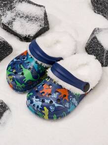 Boys' Winter Comfortable Fashion Casual Lightweight Thermal Lined Warm Cute Clogs - Navy Blue - View 6
