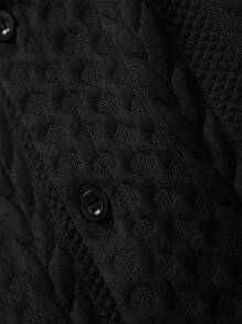 Manfinity Homme Men's Casual Solid Color Textured Shacket For Spring/Autumn