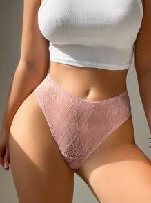 Pantie de lencería de unicolor sexy de encaje para mujeres